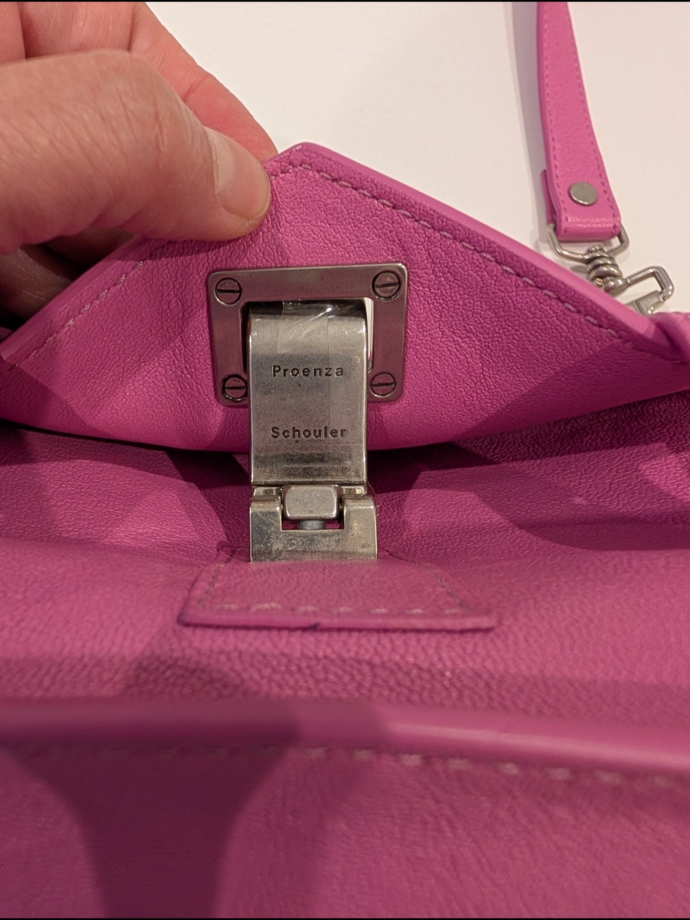 Proenza Schouler PS1 Mini Pink Leather Crossbody, Authentic - Picture 5 of 16